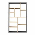 Corp biblioteca, Hanah Home, Kor1-Sa, 75x123.6x22 cm, PAL, Natural / Antracit