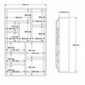 Corp biblioteca, Hanah Home, Kor1-Sa, 75x123.6x22 cm, PAL, Natural / Antracit