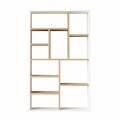 Corp biblioteca, Hanah Home, Kor1-Sw, 75x123.6x22 cm, PAL, Natural/Alb