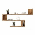 Raft de perete, Hanah Home, Wal10-A, 120x71.4x14.5 cm, PAL, Maro