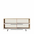 Consola, Hanah Home, Boh3-Sw, 160x74.3x44.5 cm, PAL, Natural/Alb