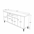 Consola, Hanah Home, Vıs3-Cka, 180x85x44.5 cm, PAL, Maro