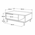 Masuta de cafea, Hanah Home, Boh2-Sw, 90x37.6x60 cm, PAL, Natural/Alb
