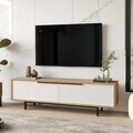 Comoda TV, Hanah Home, Boh1-Sw, 160x45.1x35.5 cm, PAL, Natural/Alb