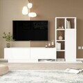 Comoda TV, Hanah Home, For1-W, 201.2x123.6x29.5 cm, PAL, Alb