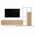 Comoda TV, Hanah Home, For1-Sw, 201.2x123.6x29.5 cm, PAL, Natural/Alb