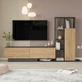Comoda TV, Hanah Home, For1-Sa, 201.2x123.6x29.5 cm, PAL, Natural / Antracit
