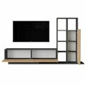 Comoda TV, Hanah Home, For1-Sa, 201.2x123.6x29.5 cm, PAL, Natural / Antracit