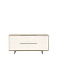 Consola, Hanah Home, ON3-SW, 160x74.3x44.5 cm, PAL, Stejar / Alb