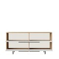 Consola, Hanah Home, ON3-SW, 160x74.3x44.5 cm, PAL, Stejar / Alb
