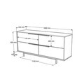 Consola, Hanah Home, ON3-SW, 160x74.3x44.5 cm, PAL, Stejar / Alb