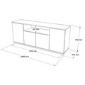 Consola, Hanah Home, Ave15-Aka, 180x75x44.5 cm, PAL, Pin Atlantic / Cașmir