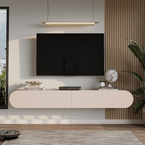 Comoda TV, Hanah Home, LUM1-CO, 200x29.6x31.6 cm, PAL, Nisip