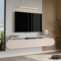 Comoda TV, Hanah Home, LUM1-CO, 200x29.6x31.6 cm, PAL, Nisip