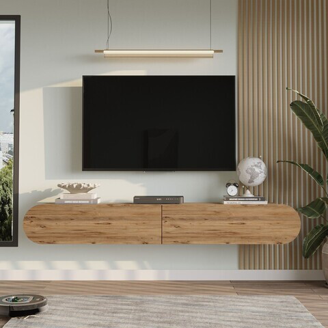 Comoda TV, Hanah Home, LUM1-A, 200x29.6x31.6 cm, PAL, Maro