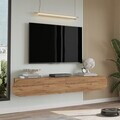 Comoda TV, Hanah Home, LUM1-A, 200x29.6x31.6 cm, PAL, Maro