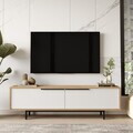 Comoda TV, Hanah Home, ON1-SW, 160x45.1x35.5 cm, PAL, Stejar / Alb