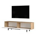 Comoda TV, Hanah Home, ON1-SW, 160x45.1x35.5 cm, PAL, Stejar / Alb