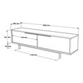 Comoda TV, Hanah Home, ON1-SW, 160x45.1x35.5 cm, PAL, Stejar / Alb
