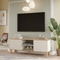 Comoda TV, Hanah Home, ALS1-SKA, 160x59.1x40 cm, PAL, Stejar / Cașmir