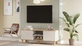 Comoda TV, Hanah Home, ALS1-SKA, 160x59.1x40 cm, PAL, Stejar / Cașmir