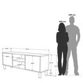 Comoda TV, Hanah Home, ALS1-SKA, 160x59.1x40 cm, PAL, Stejar / Cașmir