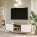 Comoda TV, Hanah Home, ALS1-SW, 160x59.1x40 cm, PAL, Stejar / Alb