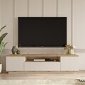 Comoda TV, Hanah Home, Ave7-Aka, 180x44.6x44.5 cm, PAL, Pin Atlantic / Cașmir