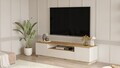 Comoda TV, Hanah Home, Ave7-Aka, 180x44.6x44.5 cm, PAL, Pin Atlantic / Cașmir