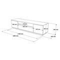 Comoda TV, Hanah Home, Ave7-Aka, 180x44.6x44.5 cm, PAL, Pin Atlantic / Cașmir