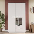 Dulap pentru haine, Hanah Home, FRT1-W, 110x190x45 cm, PAL, Alb
