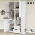 Dulap pentru haine, Hanah Home, FRT1-W, 110x190x45 cm, PAL, Alb