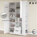 Dulap pentru haine, Hanah Home, FRT1-W, 110x190x45 cm, PAL, Alb