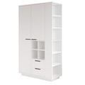 Dulap pentru haine, Hanah Home, FRT1-W, 110x190x45 cm, PAL, Alb