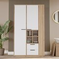 Dulap pentru haine, Hanah Home, FRT1-SW, 110x190x45 cm, PAL, Stejar / Alb