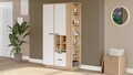 Dulap pentru haine, Hanah Home, FRT1-SW, 110x190x45 cm, PAL, Stejar / Alb