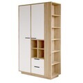 Dulap pentru haine, Hanah Home, FRT1-SW, 110x190x45 cm, PAL, Stejar / Alb