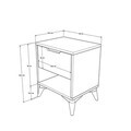 Noptiera, Hanah Home, Vel3-Sw, 44x52.2x34.4 cm, PAL, Stejar / Alb