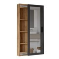 Raft pentru baie, Hanah Home, Lun1-Aa, 45x120x14 cm, PAL, Pin Atlantic / Antracit