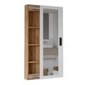 Raft pentru baie, Hanah Home, Lun1-Aw, 45x120x14 cm, PAL, Pin Atlantic / Alb