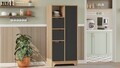 Dulap multifunctional, Hanah Home, LIB1-SA, 71x140x34 cm, PAL, Stejar / Antracit
