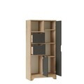 Dulap multifunctional, Hanah Home, LIB1-SA, 71x140x34 cm, PAL, Stejar / Antracit