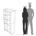 Dulap multifunctional, Hanah Home, LIB1-SA, 71x140x34 cm, PAL, Stejar / Antracit