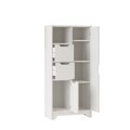 Dulap multifunctional, Hanah Home, LIB1-W, 71x140x34 cm, PAL, Alb