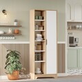 Dulap multifunctional, Hanah Home, LIB2-SW, 72x180x34 cm, PAL, Stejar / Alb