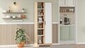 Dulap multifunctional, Hanah Home, LIB2-SW, 72x180x34 cm, PAL, Stejar / Alb