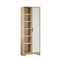 Dulap multifunctional, Hanah Home, LIB2-SW, 72x180x34 cm, PAL, Stejar / Alb