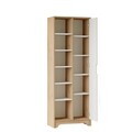 Dulap multifunctional, Hanah Home, LIB2-SW, 72x180x34 cm, PAL, Stejar / Alb