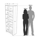 Dulap multifunctional, Hanah Home, LIB2-SW, 72x180x34 cm, PAL, Stejar / Alb