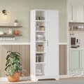 Dulap multifunctional, Hanah Home, LIB2-W, 72x180x34 cm, PAL, Alb